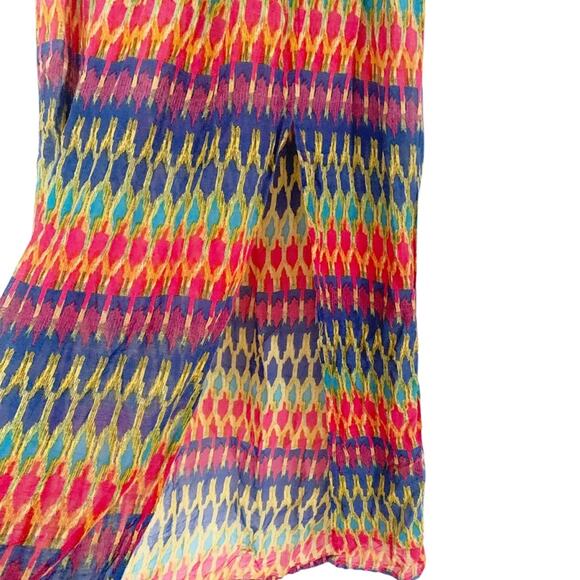 Windsor Multicolor Boho High Rise Slit Maxi Skirt Small - Picture 3 of 5